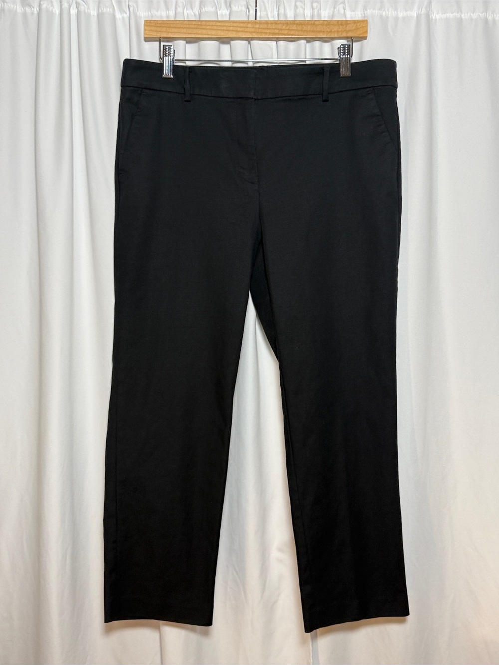 LOFT Black Straight-Leg Ankle Pants